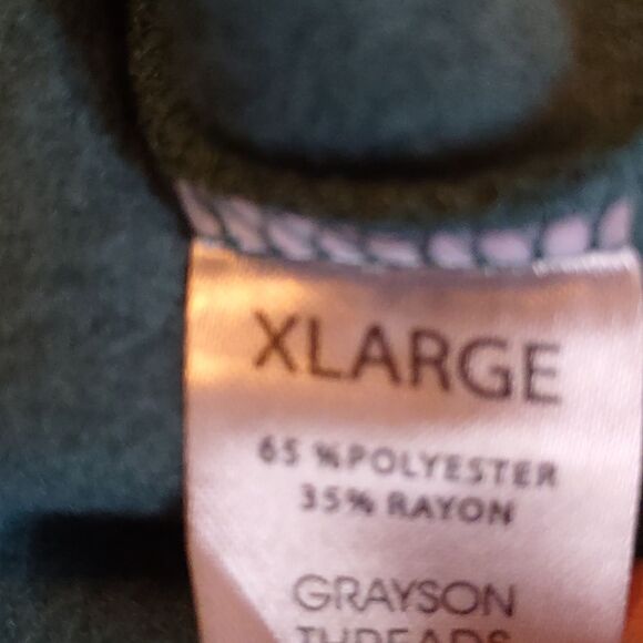 Peanuts Joe Cool Women's XL Loose Fit Crop Top Fleece lined Teal Pink Sweatshirt - Picture 8 of 9